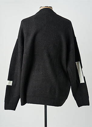 Pull col rond manches longues noir KAPORAL homme
