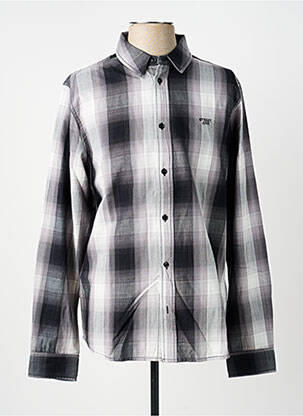 Chemise manches longues imprimé carreaux noir STREET ONE homme