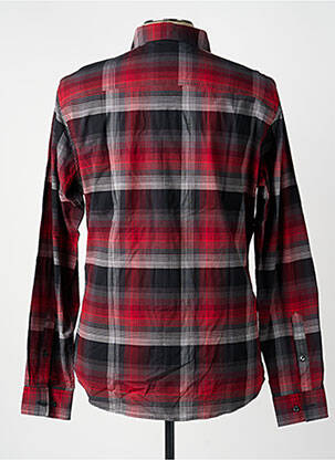 Chemise manches longues imprimé carreaux rouge S.OLIVER homme