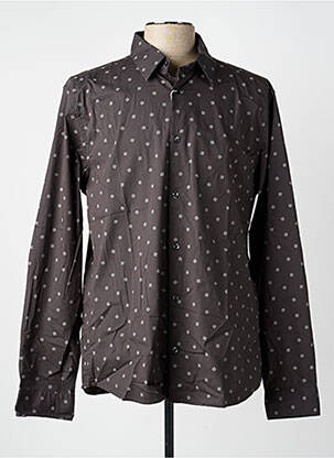 Chemise manches longues imprimé fantaisie gris S.OLIVER homme