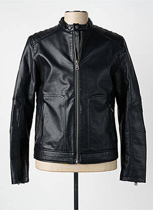 Veste simili cuir noir S.OLIVER homme