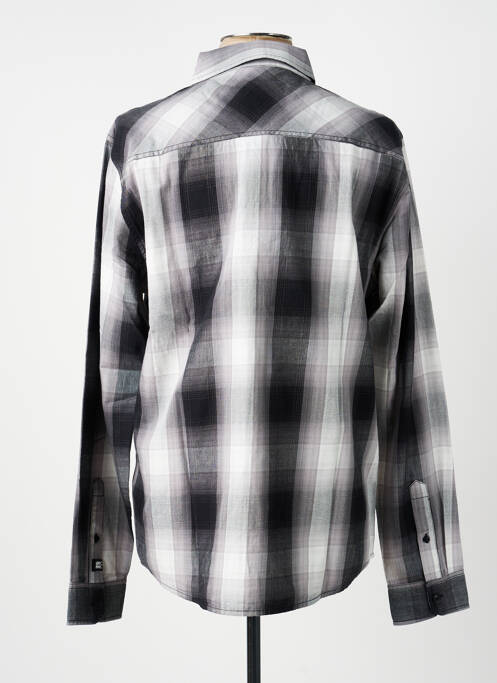 Chemise manches longues imprimé carreaux noir STREET ONE homme