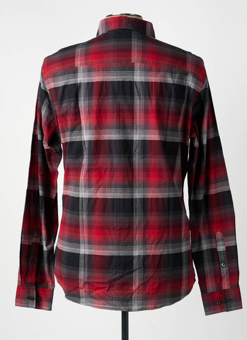 Chemise manches longues imprimé carreaux rouge S.OLIVER homme