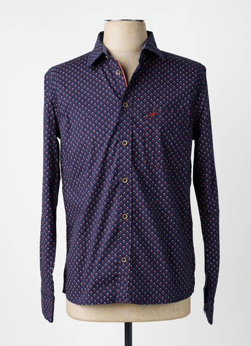 Chemise manches longues imprimé fantaisie bleu KAPORAL homme