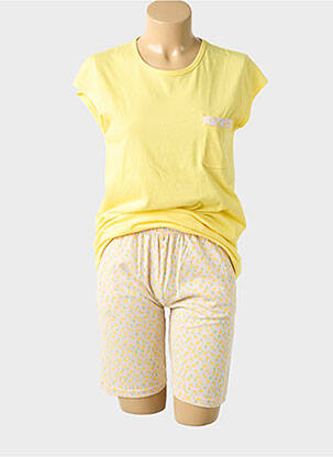 Pyjama tissage jersey jaune CHRISTIAN CANE femme