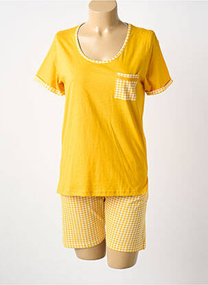 Pyjama tissage jersey jaune CHRISTIAN CANE femme
