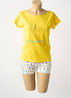 Pyjama tissage jersey jaune ARTHUR femme