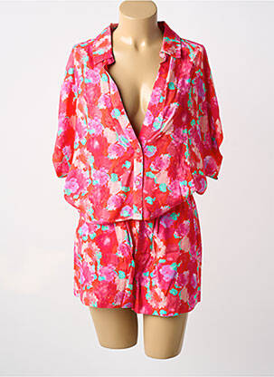 Pyjama manches courtes rouge MARIE JO femme