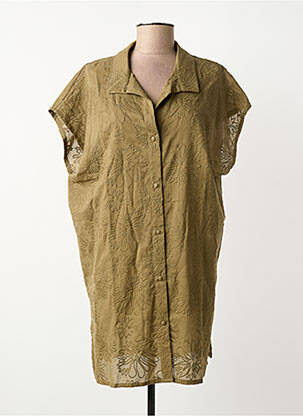 Robe de plage coupe fluide vert ANTIGEL femme