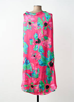 Robe mi-longue coupe fluide sans manche rose PRIMADONNA femme