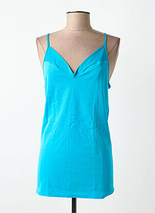 Top/caraco bretelles élastiquées bleu LISANZA femme