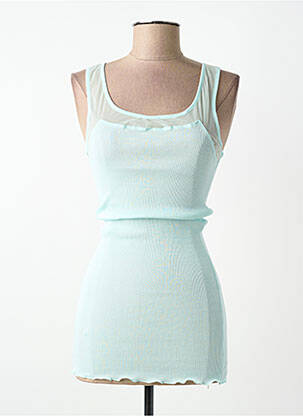Top/caraco bretelles élastiquées bleu LISANZA femme