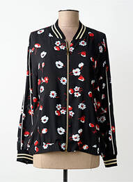 Blouson col v noir TECCIA femme