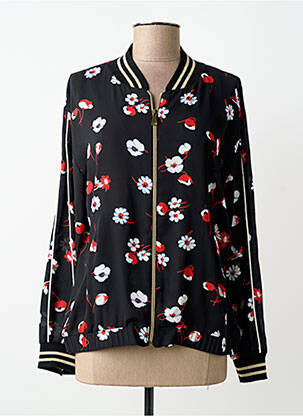 Blouson col v noir TECCIA femme
