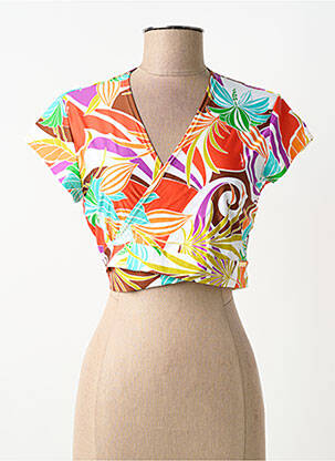 Top stretch manches courtes orange LISE CHARMEL femme