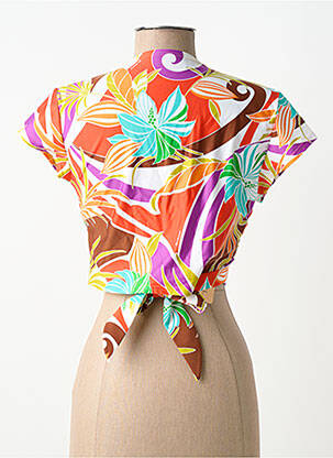 Top stretch manches courtes orange LISE CHARMEL femme