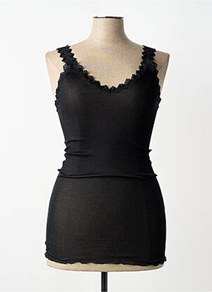 Top/caraco effet matière satinée noir LISANZA femme