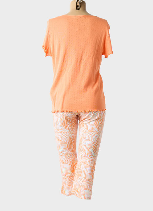 Pyjama manches courtes orange BARANDI femme