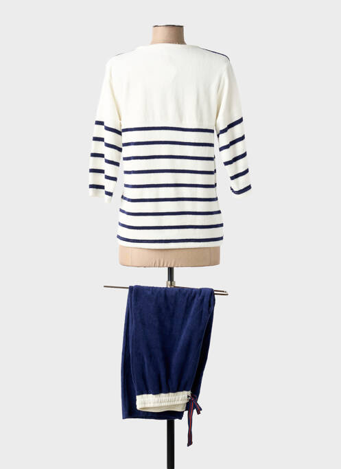 Pyjama manches bretelles bleu SUN LIVE femme