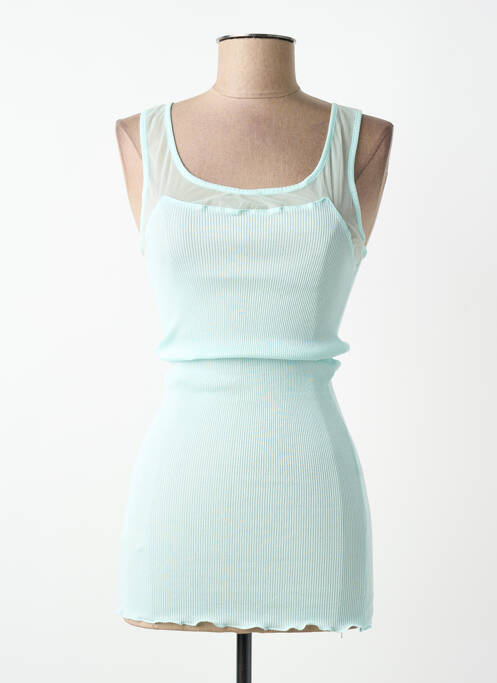 Top/caraco bretelles élastiquées bleu LISANZA femme