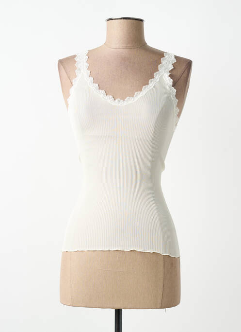 Top/caraco effet matière satinée beige LISANZA femme