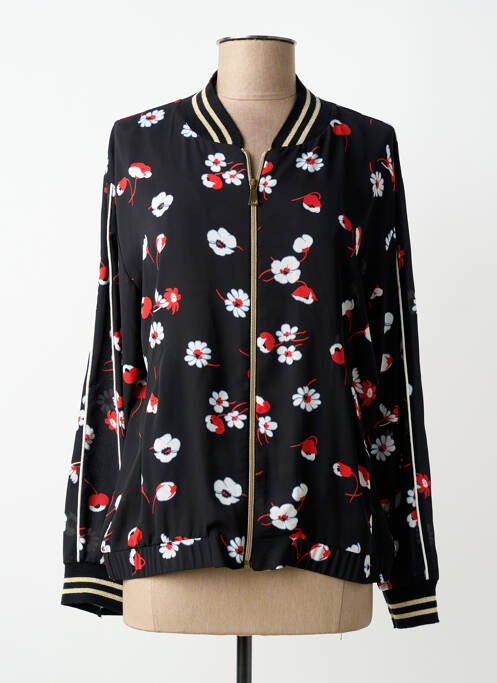 Blouson col v noir TECCIA femme