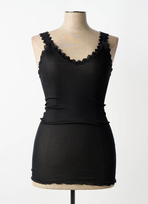 Top/caraco effet matière satinée noir LISANZA femme