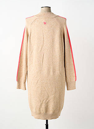 Robe pull coupe droite manches longues beige ELLE EST OU LA MER femme