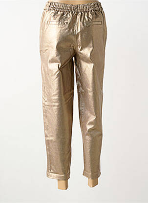Pantalon 7/8 taille élastique taille normale or PIECES femme