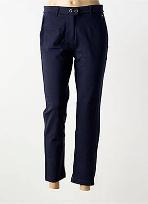 Pantalon 7/8 stretch taille normale bleu ELLE EST OU LA MER femme