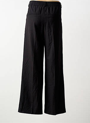 Pantalon large tissage popeline taille normale noir GRACE & MILA femme