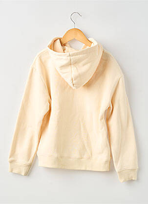 Sweat-shirt à capuche coupe droite manches longues beige PM MERE & FILLE fille