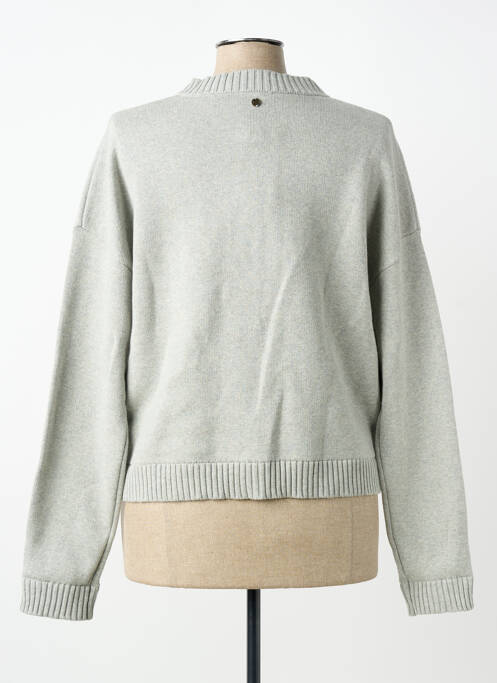 Gilet manches longues fermeture boutonnée sur le devant gris ELLE EST OU LA MER femme
