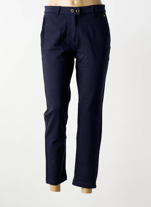 Pantalon 7/8 stretch taille normale bleu ELLE EST OU LA MER femme
