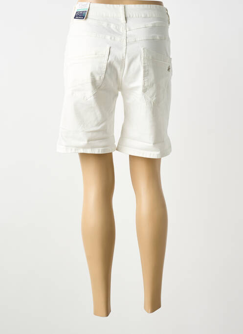 Bermuda tissage popeline taille normale blanc ONADO femme