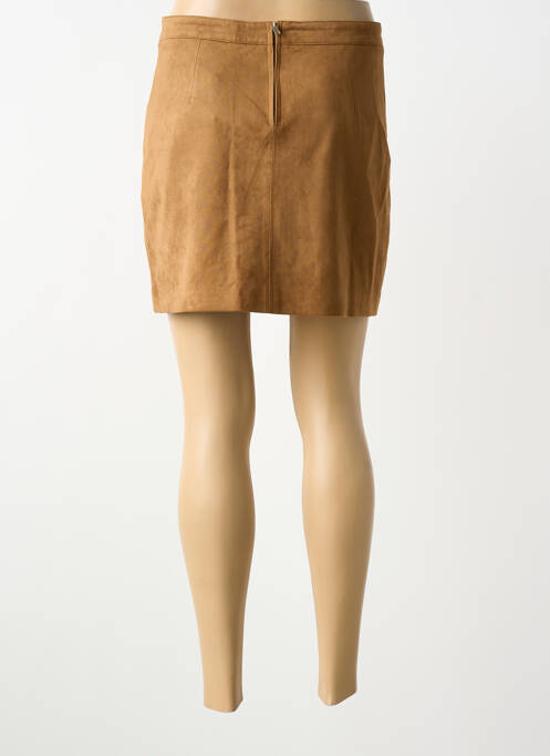 Jupe courte coupe droite marron GRACE & MILA femme