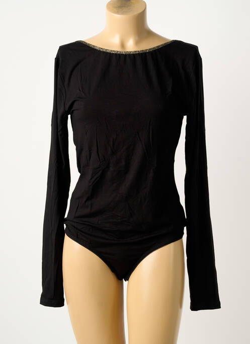 Body stretch manches longues noir PIECES femme