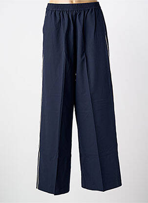 Pantalon large tissage popeline taille normale bleu GRACE & MILA femme
