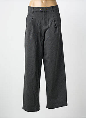 Pantalon large taille à pinces taille haute gris ELLE EST OU LA MER femme
