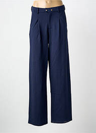 Pantalon large taille à pinces taille haute bleu ELLE EST OU LA MER femme
