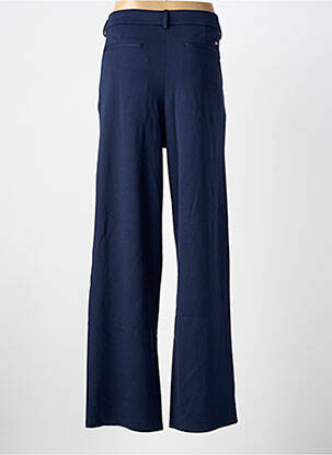 Pantalon large taille à pinces taille haute bleu ELLE EST OU LA MER femme