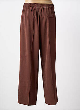 Pantalon droit taille élastique taille normale marron GRACE & MILA femme