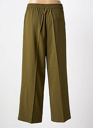 Pantalon droit taille élastique taille normale vert GRACE & MILA femme