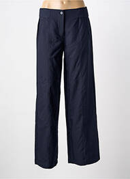 Pantalon large fermeture zippée sous rabat boutonné taille haute bleu Y.A.S femme