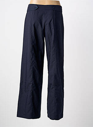 Pantalon large tissage popeline taille haute bleu Y.A.S femme