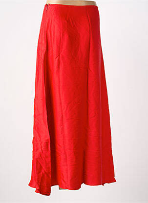Jupe longue coupe fluide rouge PIECES femme