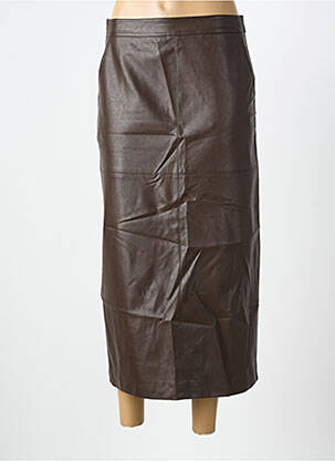 Jupe longue imprimé fantaisie marron GRACE & MILA femme