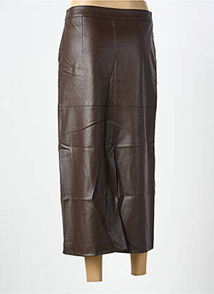 Jupe longue imprimé fantaisie marron GRACE & MILA femme