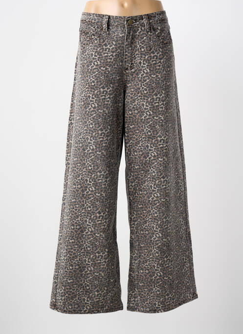 Jean coupe flare taille normale taille normale marron GRACE & MILA femme