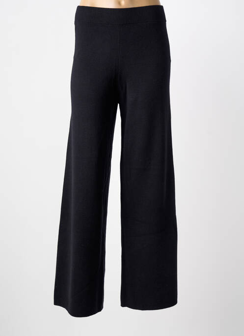 Pantalon flare taille élastique taille haute noir GRACE & MILA femme